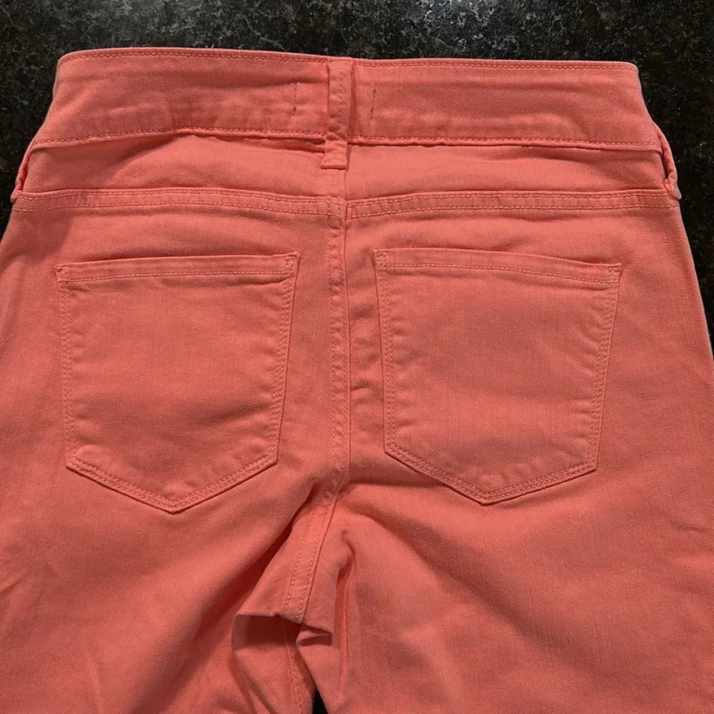 NYDJ Los Angeles Alina Lift x Tuck technology convertible ankle coral jeans 00P - Picture 3 of 7